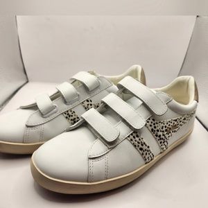 Anthropologie Gola women's white, velcro leather sneakers size 8